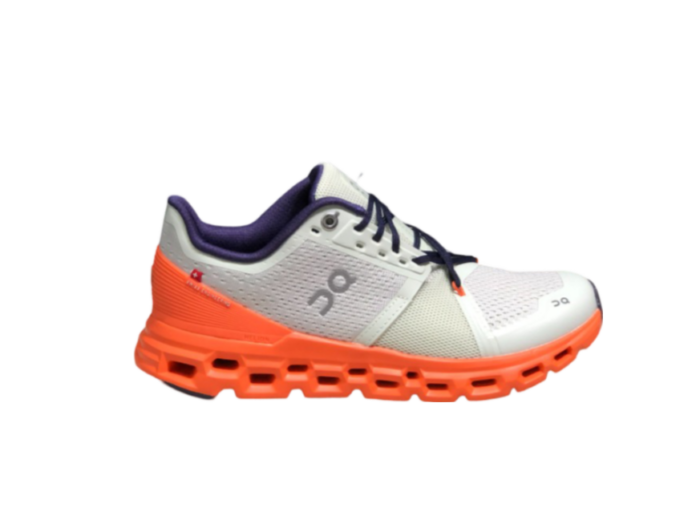 White Orange On Cloud Stratus Sneaker