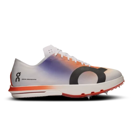 On Cloud White Flame Spike Citius Golf Shoes