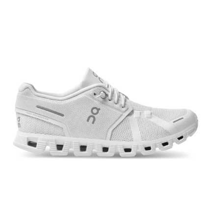 On Cloud 5 All White Shoes