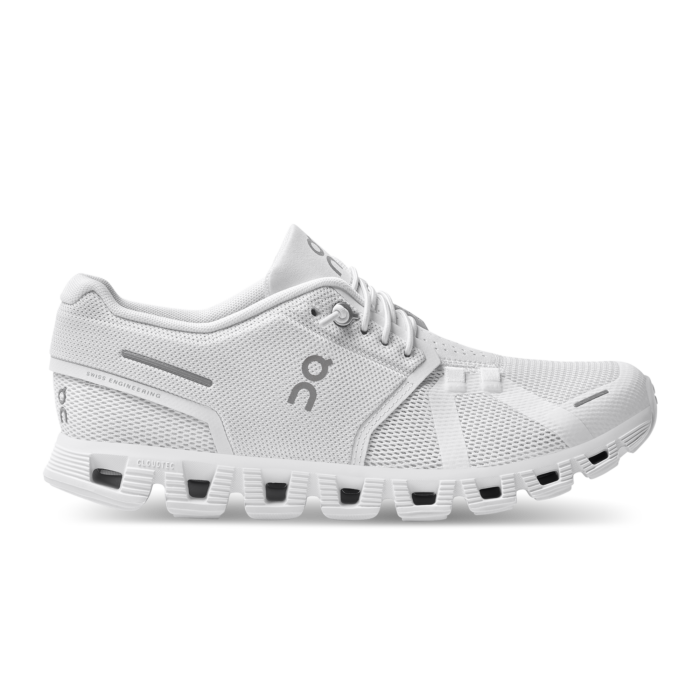 On Cloud 5 All White Shoes